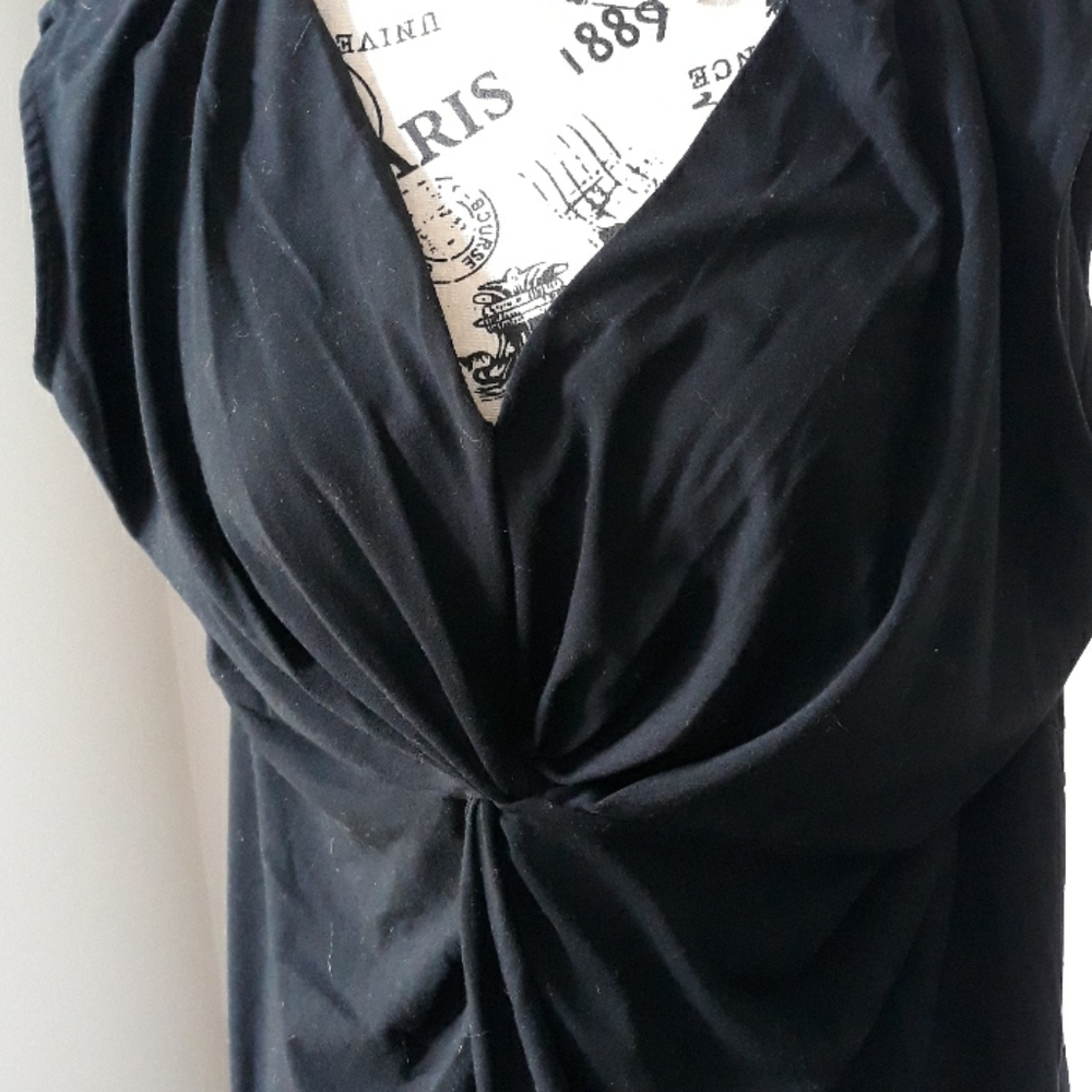 Black knotted blouse